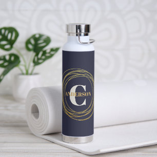 Kupfer-Vakuumisolierte Flasche mit goldenen Kreise