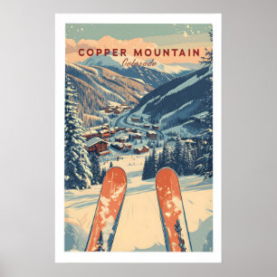 Kupferberg Reiseplakat Sonnenuntergang Skigebiete Poster