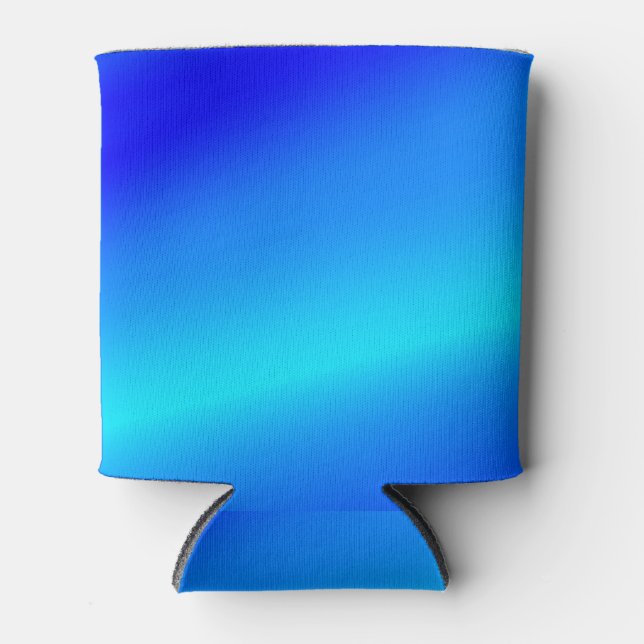 Kupferblau Ober Wasserfarbe abstrakt Pastellfarben Dosenkühler (Vorderseite)