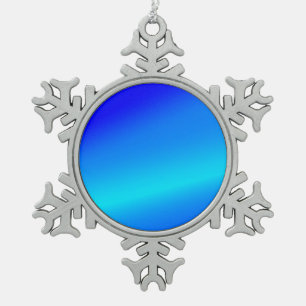 Kupferblau Ober Wasserfarbe abstrakt Pastellfarben Schneeflocken Zinn-Ornament
