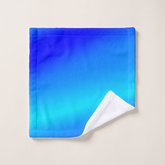 Kupferblau Ober Wasserfarbe abstrakt Pastellfarben Waschlappen (Waschlappen)