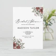 KUPFERBRAUN RUSTIKALE Florale Hochzeitsdusche