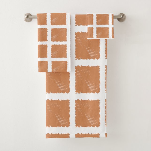 Kupferbraun-Sketch Badhandtuch Set (Insitu)