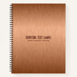 Kupferbraune metallische Textur Notizbuch