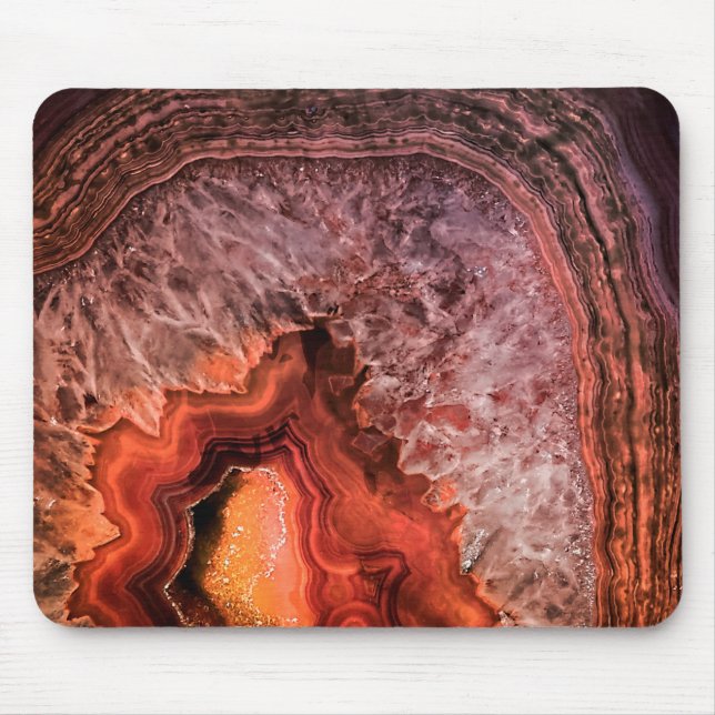 Kupferbronze Agate Mineral Gemstone Mousepad (Vorne)