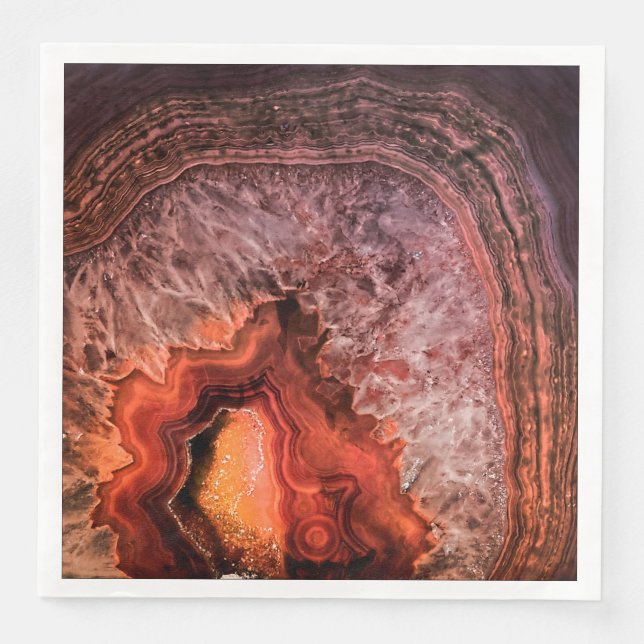 Kupferbronze Agate Mineral Gemstone Serviette (Vorderseite)