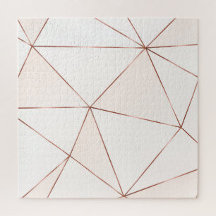 Kupferdreiecke, metallisch, Glitzer, polygonal. Puzzle