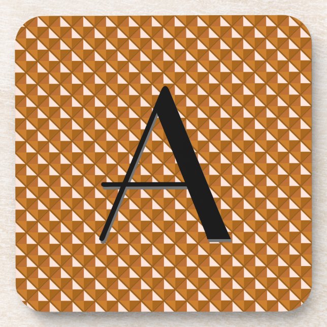 Kupferfarben, metallisches Aussehen, gestopftes Gi Untersetzer (Vorderseite)