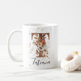 Kupferflorbrief T Monogram Tasse