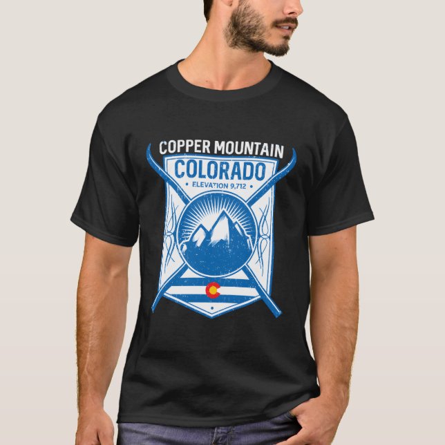 Kupfergebirge Colorado Skigebirge T-Shirt (Vorderseite)