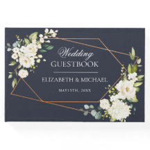 Kupfergeometric Blue White Floral Wedding