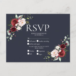 Kupfergeometric Burgundy Blue UAWG Einladungspostkarte