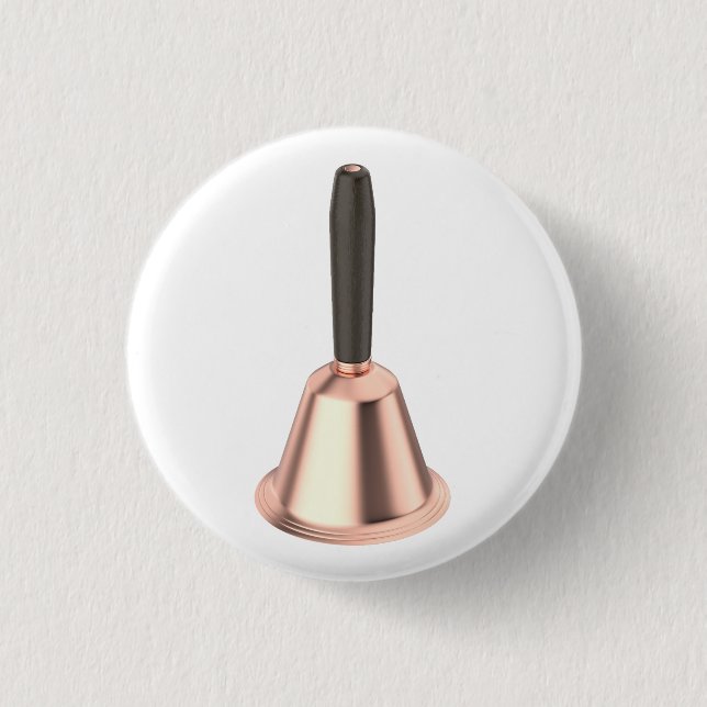 Kupferhandklingel Button (Vorderseite)