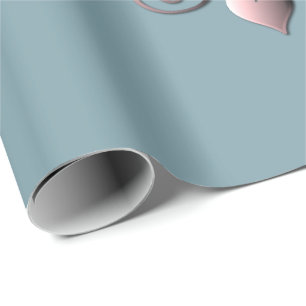 Kupferherz-Emblem für das 7. Hochzeitstag Geschenkpapier