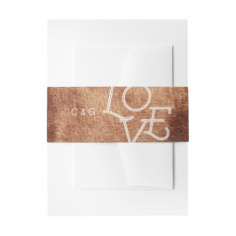 Kupferlackierung Moderne, einfache Hochzeit Einladungsbanderole