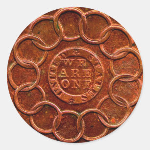 Kupfermünze-Belohnungs-Aufkleber Runder Aufkleber