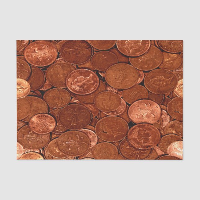 Kupfermünzen Seidenpapier (Vorderseite)