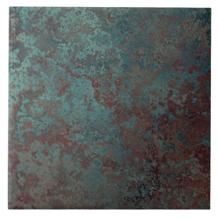 "Kupferne" Druckfliese der Korrosion groß Fliese