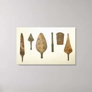 Kupferne Werkzeuge, Harappa, 2300-1750 BC Leinwanddruck