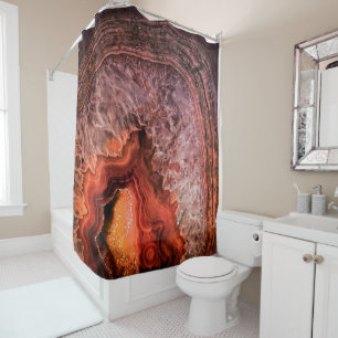 Kupferner Bronzeachat-Mineral-Edelstein Duschvorhang