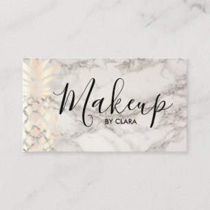 Kupferner Rosengoldananasmarmor-Make-upkünstler Visitenkarte