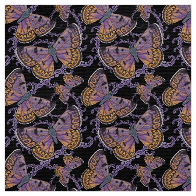 Kupferner Schmetterling Boulders Stoff (Muster)