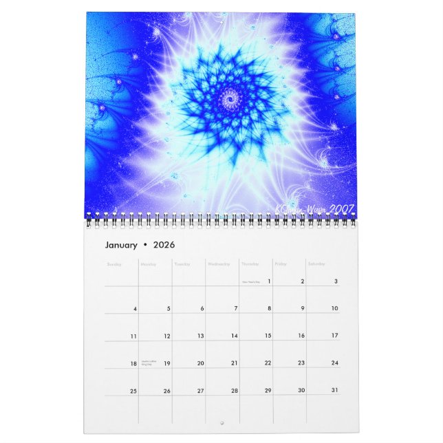 Kupferner Wreath, Fraktale, 2007 Kalender (Jan 2026)