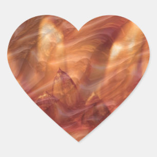 Kupfernes Blatt-goldene Schatten:  Prägeartige Herz-Aufkleber