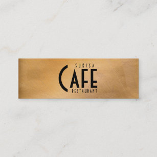 Kupfernes metallisches Restaurant-dünne Mini Visitenkarte
