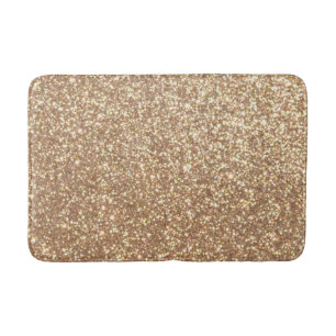 Kupfernes Rosen-Goldmetallischer Glitzer Badematte