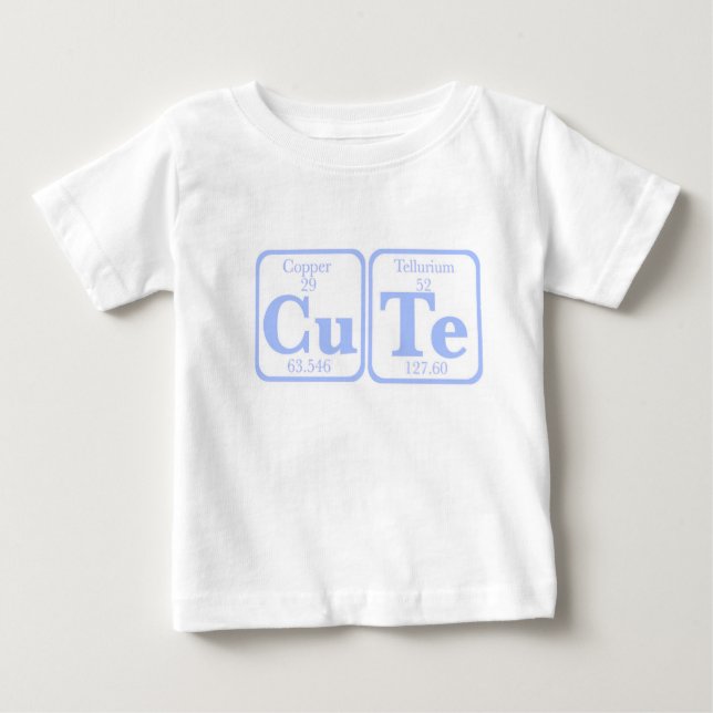 Kupfernes Tellur (CuTe) -- Blau Baby T-shirt (Vorderseite)