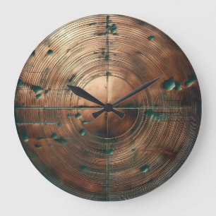 Kupferpatina Große Wanduhr