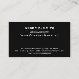 Kupferplatten-klassische grundlegende schwarze visitenkarte