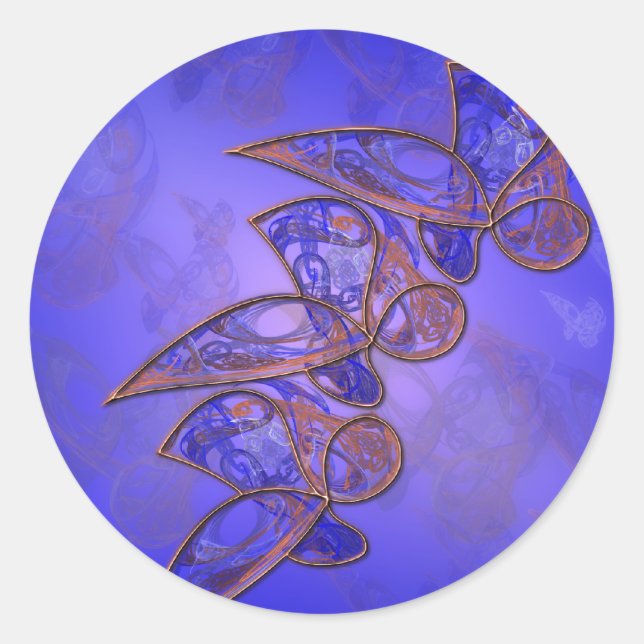 Kupferschmetterlinge Runder Aufkleber (Vorderseite)