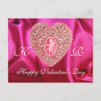 KUPID LACE HERZ SILK FUCHSIA CLOTH, Pink Red