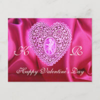 KUPID LACE HERZSILK FUCHSIA KLOTH, Pink Violett