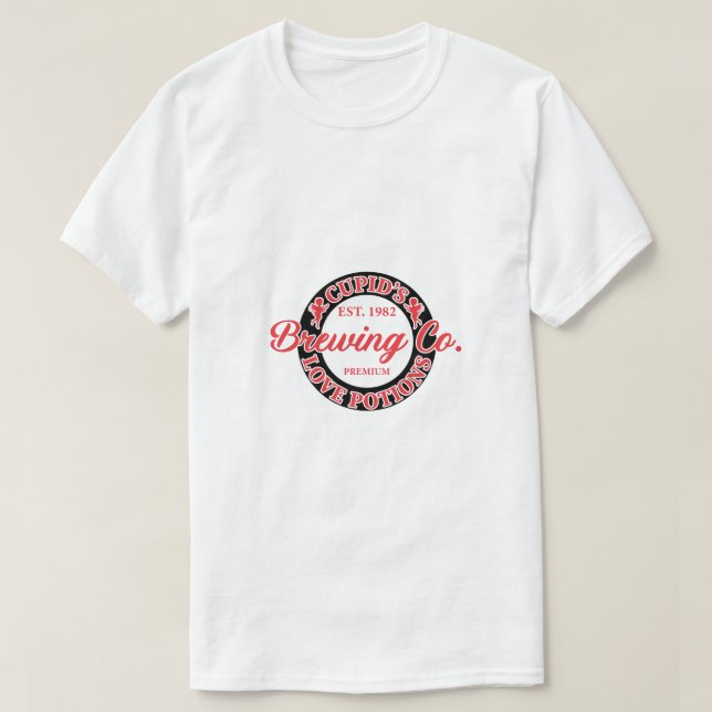 Kupiden Est. 1982 Brewing Co. Premium Liebe Potion T-Shirt (Design vorne)