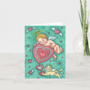 KUPID'S HERZVALENTINE NOTE CARD Customize Feiertagskarte