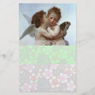 Kupie und Psyche als Kinder blau weiß grün Briefpapier