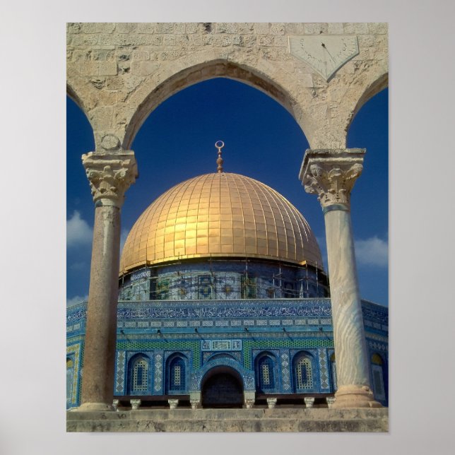 "Kuppel des Felsens, Jerusalem" kleines Poster (Vorne)
