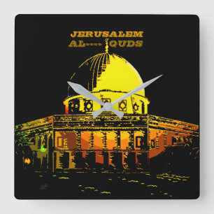 Kuppel des Felsens, Jerusalem Quadratische Wanduhr
