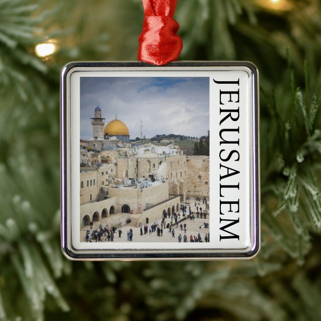 Kuppel des Felsens | Western Wall Plaza, Jerusalem Ornament Aus Metall (Baum)