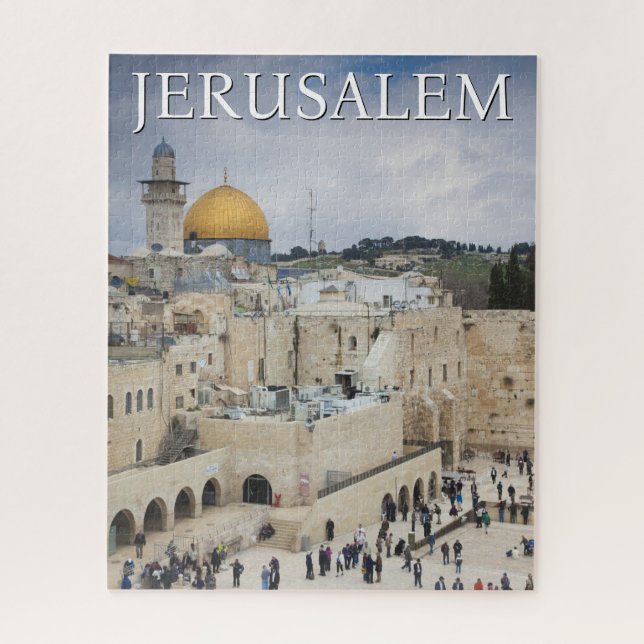 Kuppel des Felsens | Western Wall Plaza, Jerusalem Puzzle (Vertikal)