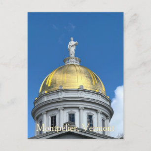 Kuppel des Vermont State House Feiertagspostkarte