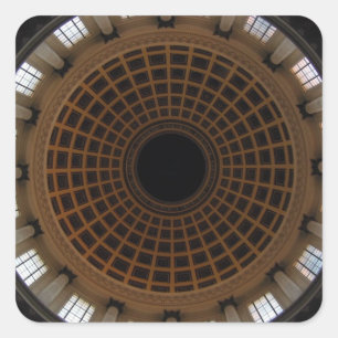 Kuppel Quadratischer Aufkleber