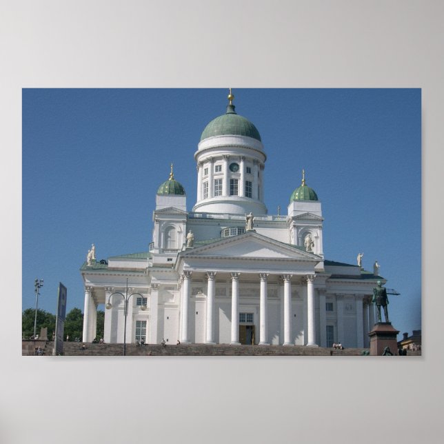 Kuppelkirche in Helsinki Poster (Vorne)
