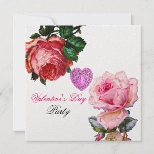 KUPPENLEBERHERZ, ROSEN ROSES VALENTINMONOGRAMM EINLADUNG