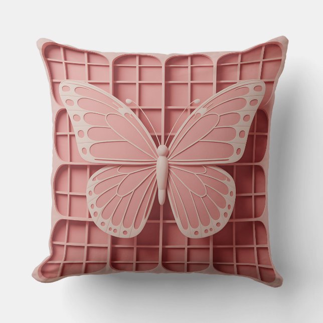 Kupu Spiral Grid 3D Batik Motif Kissen (Vorderseite)