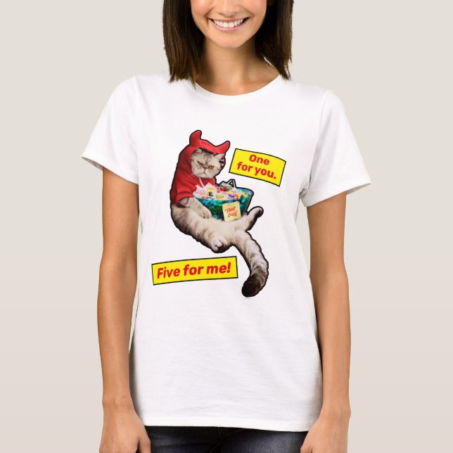Kurbelbauchkatze T-Shirt (Vorderseite)