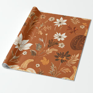 Kürbis-Aquarell Herbst & Thanksgiving Geschenkpapier